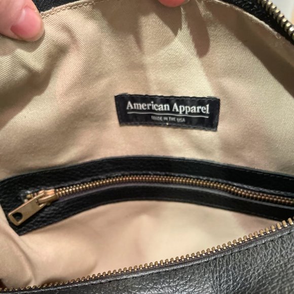 American Apparel Black Leather Handbag - Picture 6 of 7